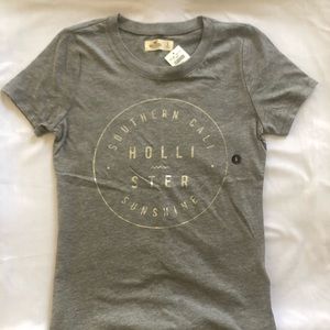 Hollister Vintage Metallic Print Soft Cotton Top